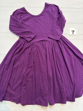 Vivie and Ash Purple Long-Sleeve Twirl Dress